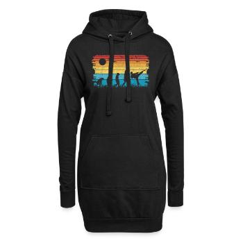 Karate Evolution Selbstverteidigung Kampfsport - Hoodie-Kleid - Schwarz - Vorne