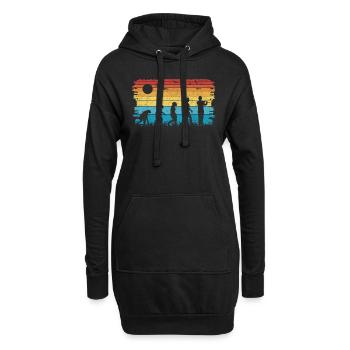 Flûte Evolution Flûte Flûtiste - Sweat-shirt à capuche long Femme - noir - Devant