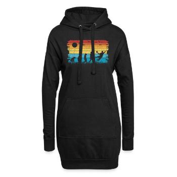 Handballer Evolution Handballteam - Hoodie-Kleid - Schwarz - Vorne