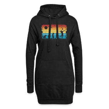 Volleyball Evolution Volleyballspieler - Hoodie-Kleid - Schwarz - Vorne