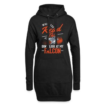 Falke Falkner Turmfalke Falknerei Falkner - Hoodie-Kleid - Schwarz - Vorne