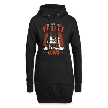 Éleveur de vaches Éleveur de bovins Vaches agricultrices - Sweat-shirt à capuche long Femme - noir - Devant