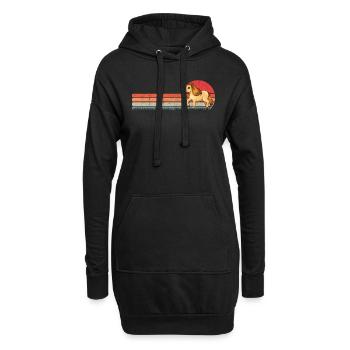Shetland Pony Retro - Hoodie-Kleid - Schwarz - Vorne