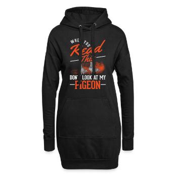 Pigeon Cadeau Pigeon Pigeon Pigeon Voyageur - Sweat-shirt à capuche long Femme - noir - Devant