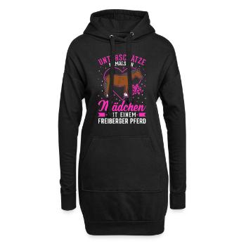 Freiberger Fille à cheval - Sweat-shirt à capuche long Femme - noir - Devant