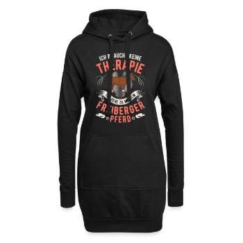 Thérapie par le cheval Freiberg - Sweat-shirt à capuche long Femme - noir - Devant