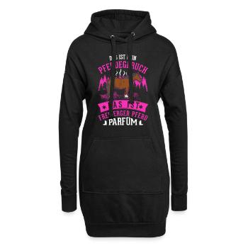 Freiberger Pferd Parfüm - Hoodie-Kleid - Schwarz - Vorne