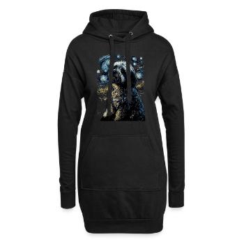Havanese Starry Night - Hoodie Dress - black - Front
