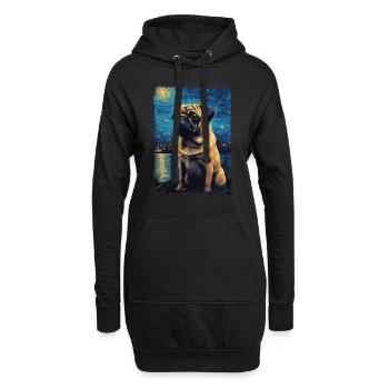 Carlin Nuit étoilée - Sweat-shirt à capuche long Femme - noir - Devant