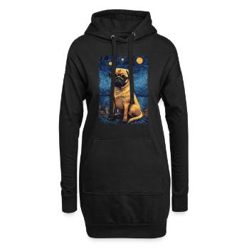Carlin Nuit étoilée - Sweat-shirt à capuche long Femme - noir - Devant