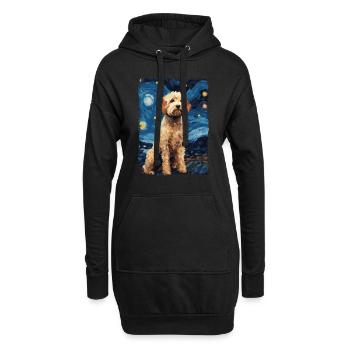 Lagotto Romagnolo Nuit étoilée - Sweat-shirt à capuche long Femme - noir - Devant