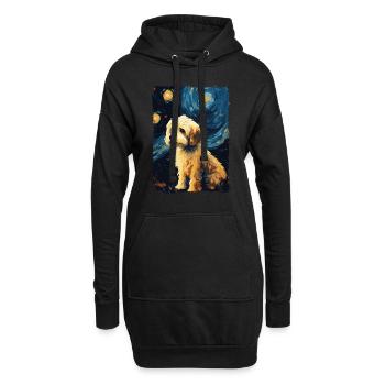 Havanese Starry Night - Hoodie Dress - black - Front