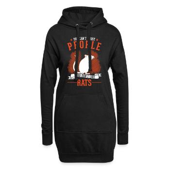 Rat Cadeau Maison Rat Propriétaire - Sweat-shirt à capuche long Femme - noir - Devant