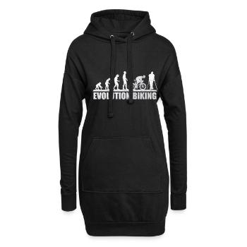 Fahrrad Evolution Radler Radfahrer - Hoodie-Kleid - Schwarz - Vorne
