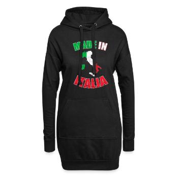 Drapeau Italie drapeau né en Italie Italie - Sweat-shirt à capuche long Femme - noir - Devant