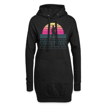 Stand up Paddling Board Damen Standup Paddling - Hoodie-Kleid - Schwarz - Vorne