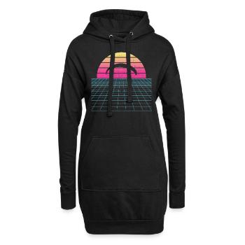 Gleitschirm Paragleiter Paragleiten Paraglider - Hoodie-Kleid - Schwarz - Vorne