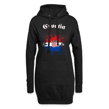 Croatia Hrvatska Kroatien - Hoodie-Kleid - Schwarz - Vorne
