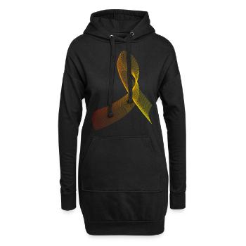 Cool, abstract and futuristic pattern - Hoodie Dress - black - Front