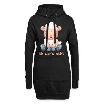 Ich war's nicht unschuldig Lamm Unschuldslamm süß - Hoodie-Kleid - Schwarz - Vorne