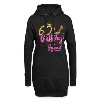 60 ans femmes 60 ans cadeau - Sweat-shirt à capuche long Femme - noir - Devant