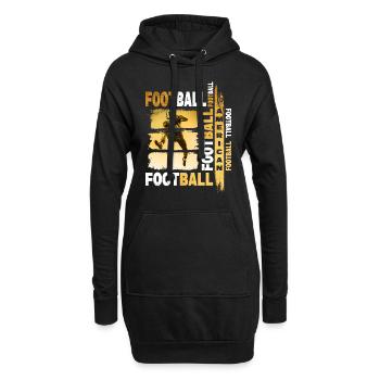 Joueur de football américain Gold Vintage Retro Sport - Sweat-shirt à capuche long Femme - noir - Devant