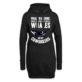 Wale beobachten | Wal Meerestier Meer Geschenke - Hoodie-Kleid - Schwarz - Vorne