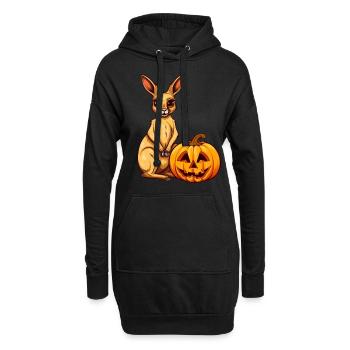 Känguru-Kürbis-Lazy-Halloween-Partykostüm für - Hoodie-Kleid - Schwarz - Vorne
