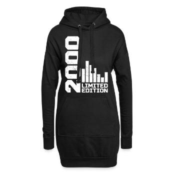 Vintage 2000 Geburtstagsgeschenk 2000 Baujahr 2000 - Hoodie-Kleid - Schwarz - Vorne