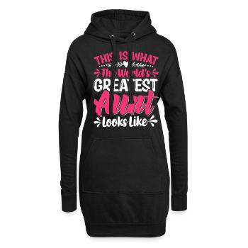 World Best Great Aunt Matching Gifts Toddlers Boys - Hoodie-Kleid - Schwarz - Vorne