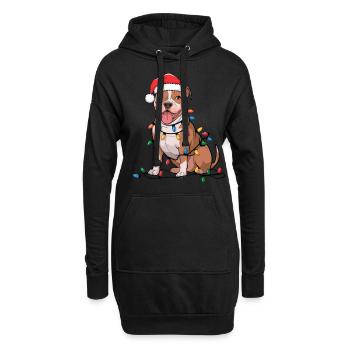 American Terrier Noël Noël - Sweat-shirt à capuche long Femme - noir - Devant