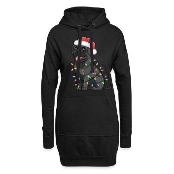 Havanese Christmas Lights Xmas Dogs Gifts - Hoodie-Kleid - Schwarz - Vorne