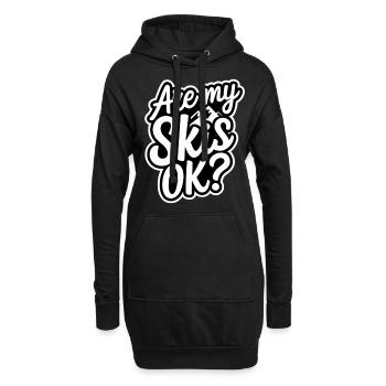 Are My Skis Ok 11 - Hoodie-Kleid - Schwarz - Vorne