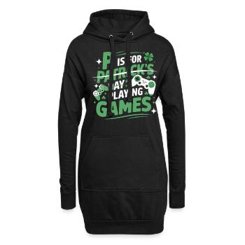 Gaming Shamrock P est pour les hommes de Patrick’s Day Gamer - Sweat-shirt à capuche long Femme - noir - Devant