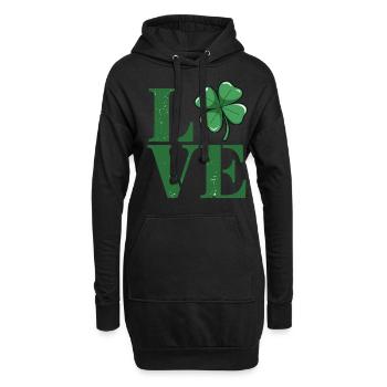 Shamrock Love St. Patrick's Day Irish Pride kids - Hoodie-Kleid - Schwarz - Vorne