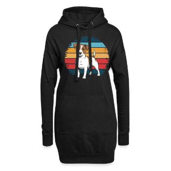 Rétro Vintage Jack Russell Terrier Chien Propriétaire Cadeaux - Sweat-shirt à capuche long Femme - noir - Devant