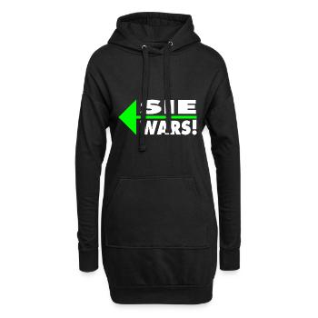 Sie wars! Partner- oder Partyshirt - Hoodie-Kleid - Schwarz - Vorne
