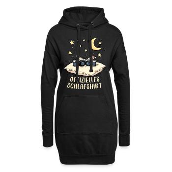 offizielles schlafshirt pärchen Kamera Fotografie - Hoodie-Kleid - Schwarz - Vorne