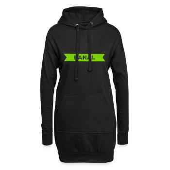 die Banalität des Lebens - Hoodie-Kleid - Schwarz - Vorne