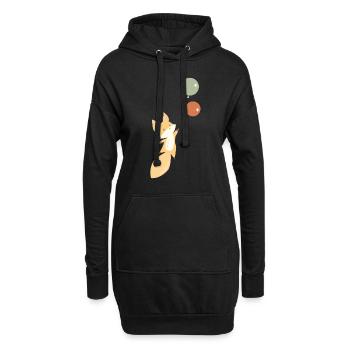 Fox balloon foxes balloon child children sweet - Hoodie Dress - black - Front
