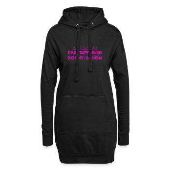 magst du Tee? - Hoodie-Kleid - Schwarz - Vorne
