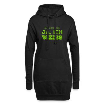 ist mir klar - Hoodie-Kleid - Schwarz - Vorne