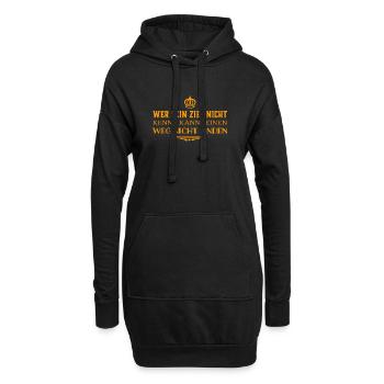 erkenne deinen Weg - Hoodie-Kleid - Schwarz - Vorne