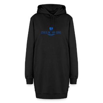 Zielscheibe - Hoodie-Kleid - Schwarz - Vorne