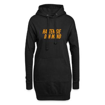 halten Sie bitte den Mund - Hoodie-Kleid - Schwarz - Vorne