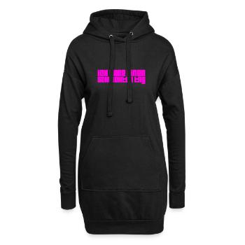 in mieser Stimmung - Hoodie-Kleid - Schwarz - Vorne