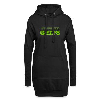 ich bin clever - Hoodie-Kleid - Schwarz - Vorne