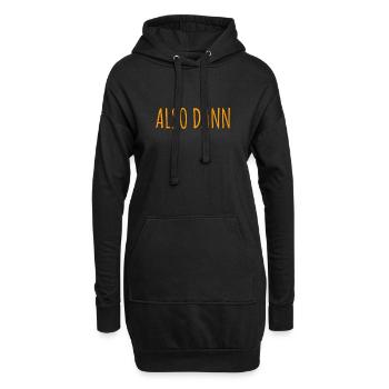 also dann - Hoodie-Kleid - Schwarz - Vorne