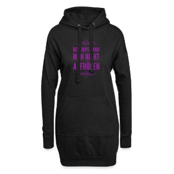 bei Chips kann man nicht aufhören - Hoodie-Kleid - Schwarz - Vorne