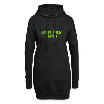 macht Platz - Hoodie-Kleid - Schwarz - Vorne